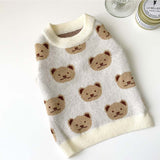 Blue and White Cotton Pet Sweater
