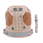 Hampson Plaid Pet Harness and Leash