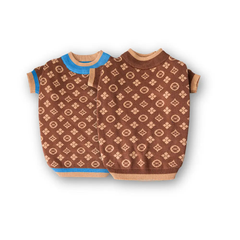 Patterned Knit Dog Sweater