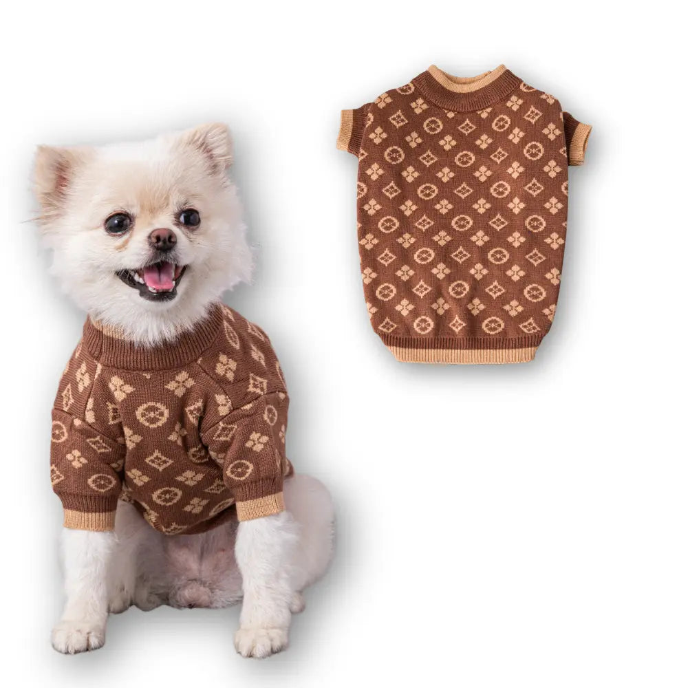Patterned Knit Dog Sweater