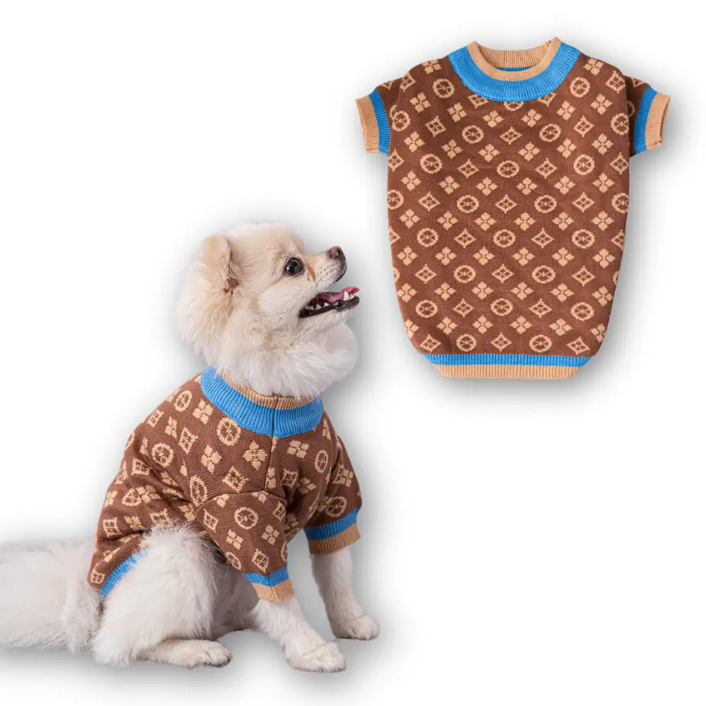 Patterned Knit Dog Sweater