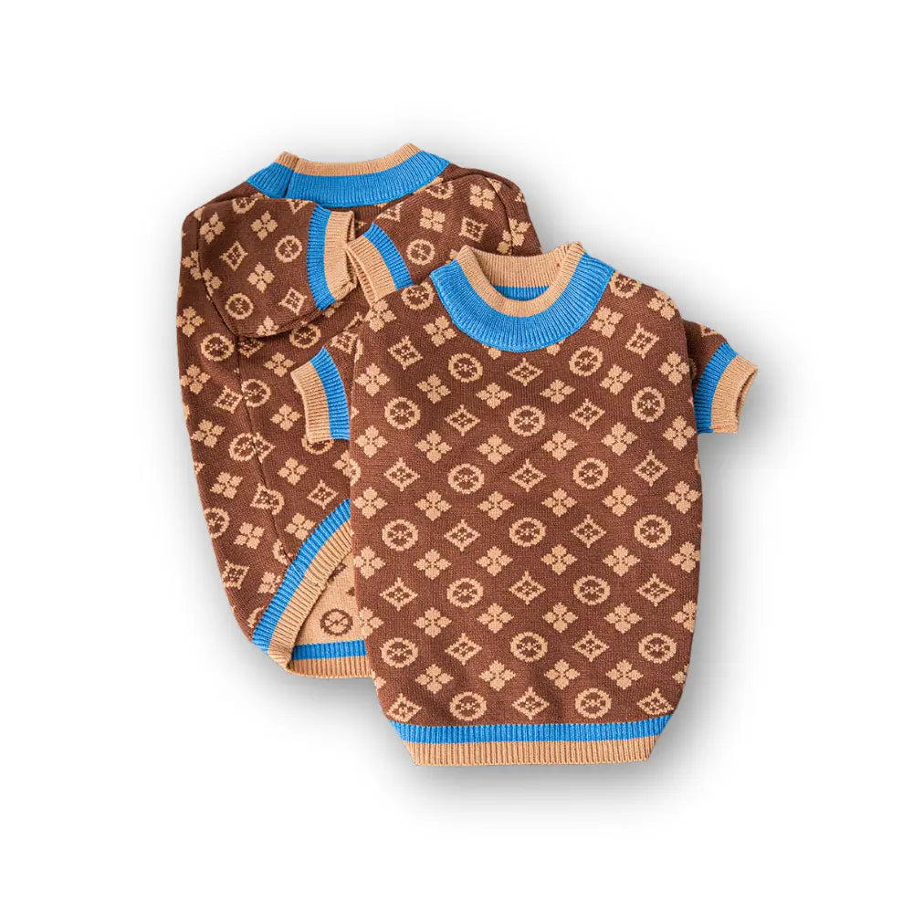 Patterned Knit Dog Sweater