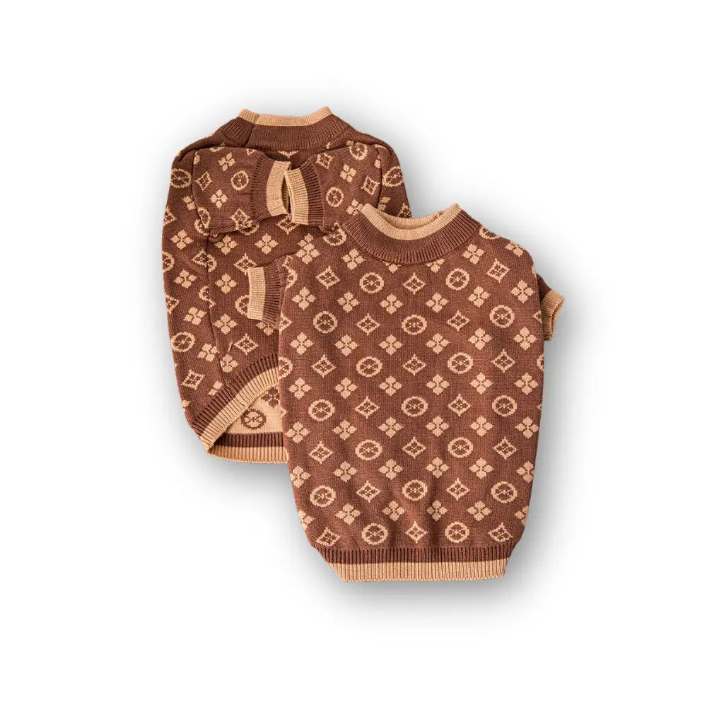 Patterned Knit Dog Sweater