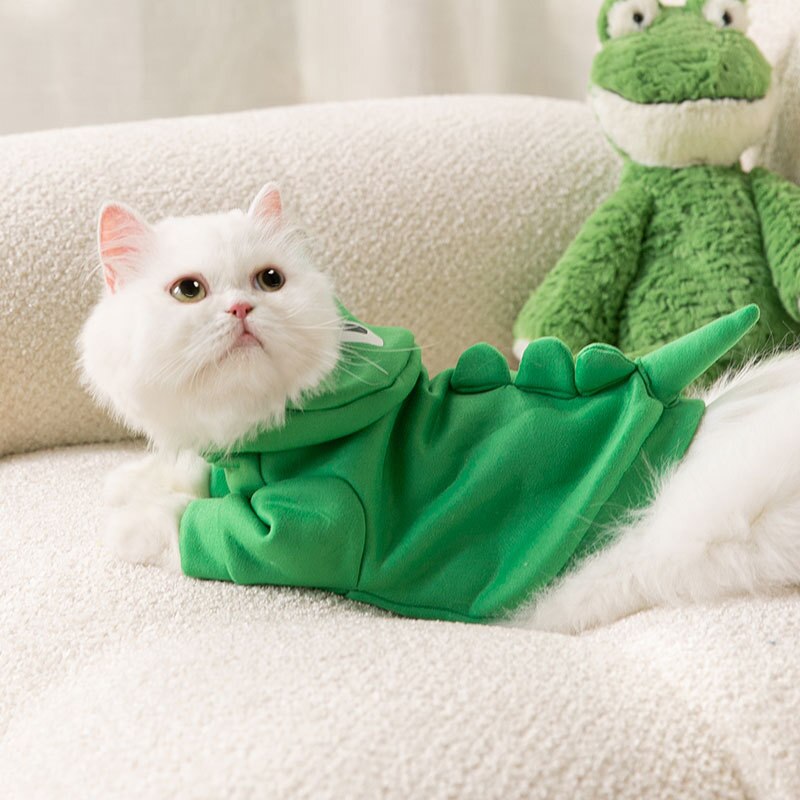 Frog Hoodie for Cats