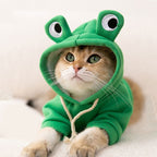 Frog Hoodie for Cats
