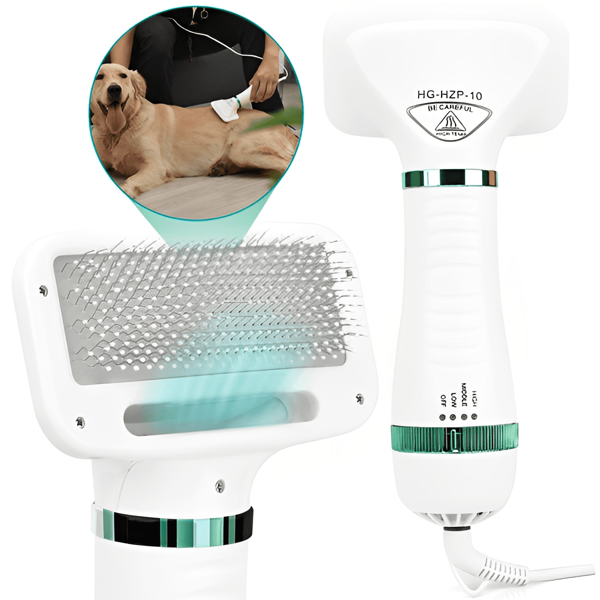 Pet Dryer and Detangling Brush