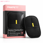 Pawpett™ Glove removes 95% of hair.