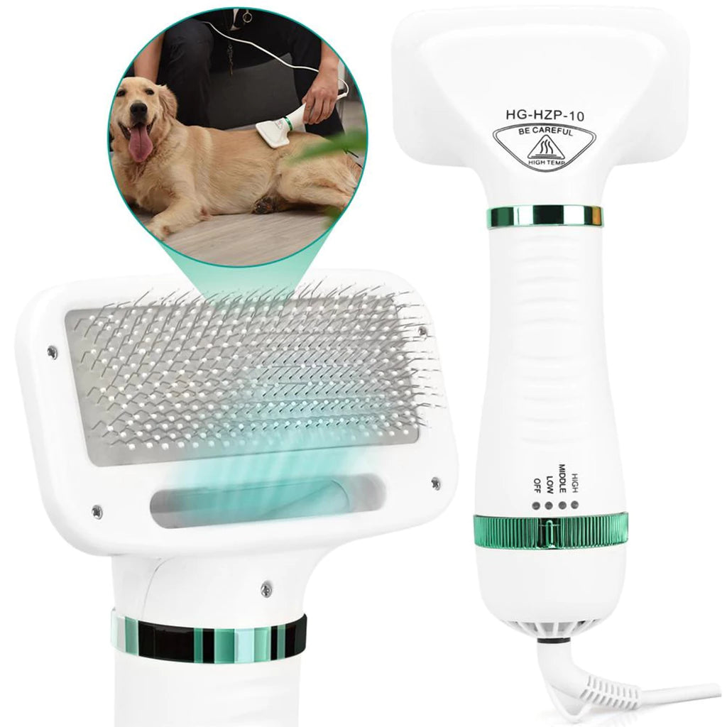 Pet Dryer and Detangling Brush