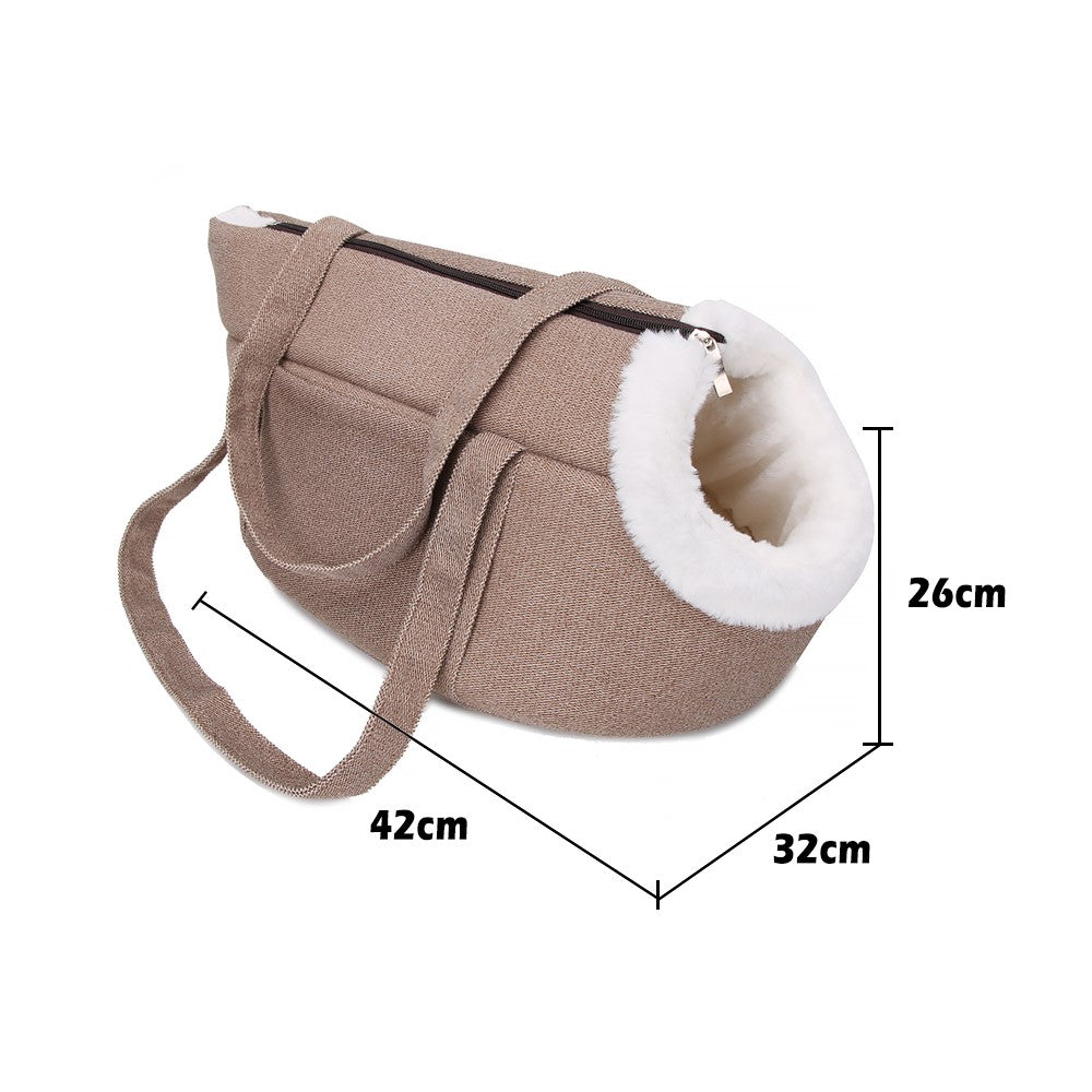 Pet Carrier Bag with Opening and Safety Hook